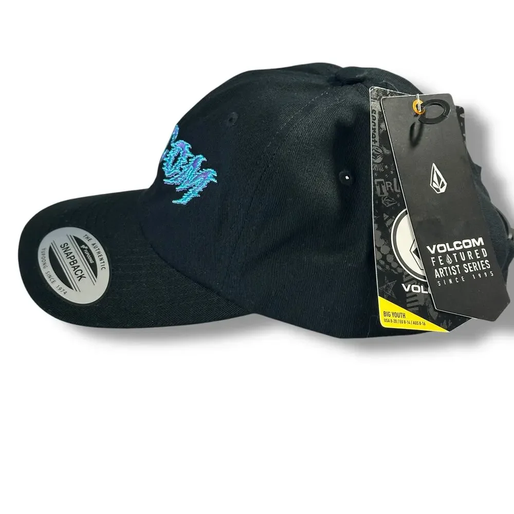 Volcom Tetsunori Tawaraya Embroidered Snapback Hat Big Boys One Size